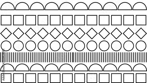 Black and white geometric pattern - abstract shape background