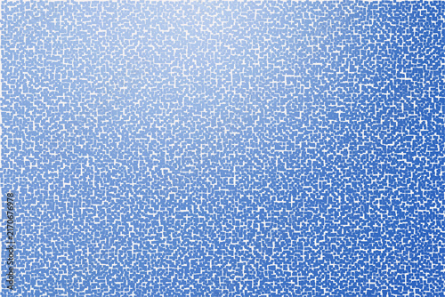 Abstract blue and purple pixel pattern with digital mosaic gradient texture