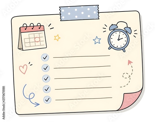 Hand written note paper