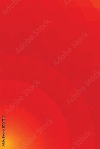 Red Orange Abstract Gradient Background with Curved Geometric Lines and Radial Light