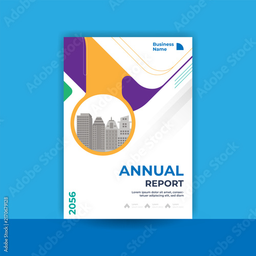 Annual report cover design, Business cover with geometric shape, Presentation cover design, Business report cover