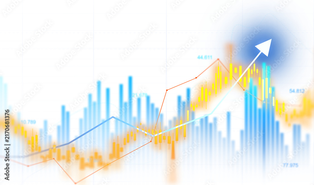 Fototapeta premium Business stock market trade analytics and financial chart investment. PNG chart. Transparent or png stock market investment trading graph growth.Trade business analytics graph and financial chart.