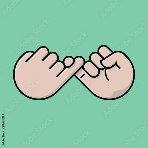 Pinky swear gesture vector illustration for Honesty Day on April 30