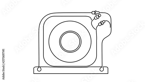 Hand holding tape roll on white background.