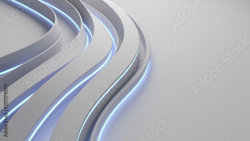 abstract glowing blue ribbon composition minimalist modern wallpaper background for clean commercial design display