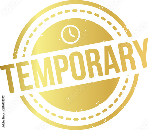 Fotografie Golden Temporary Stamp Design