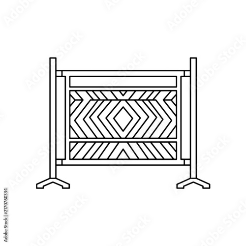 Steel Safety Barrier Construction Site Icon