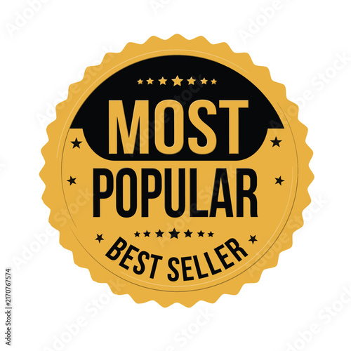 Most popular best seller seal badge label stamp emblem design