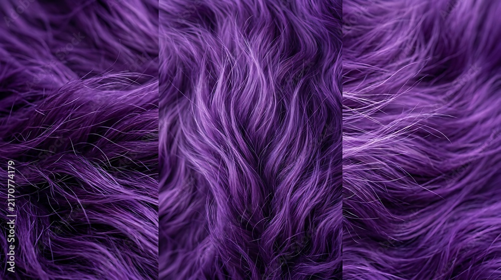 Obraz premium long fur with vibrant purple palette