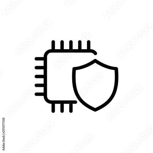 Secure AI processor icon