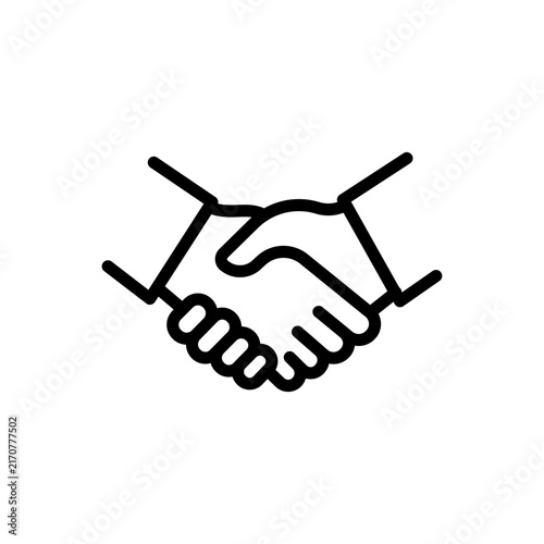 AI partnership handshake icon