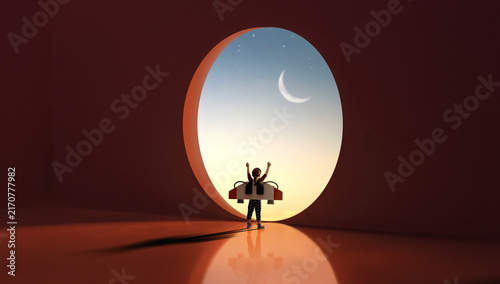 Bild auf Leinwand Dream Big Concept