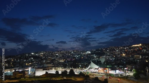 Nazareth panoramic city view during night