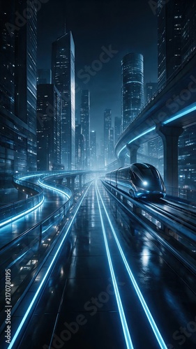 Future City With Connected Data Networks
