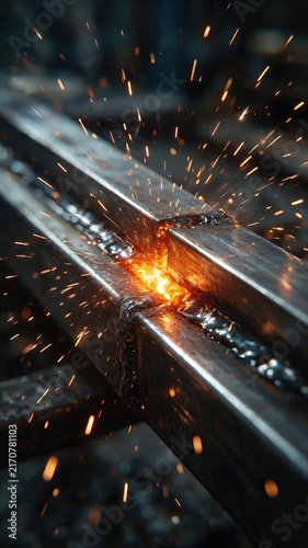 Sparks Flying From Metalworking Process