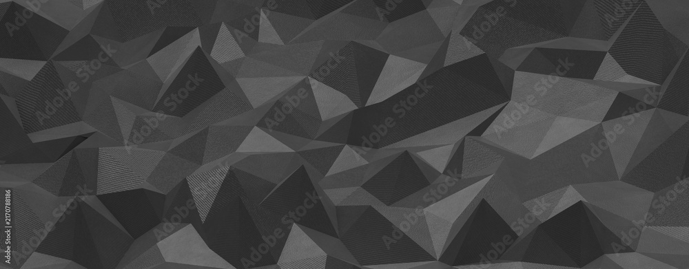 Fototapeta premium Abstract dark polygonal geometric textured background with sharp angles and shades
