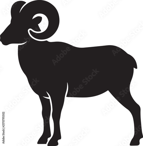 Majestic Bighorn Sheep Standing in the Wild – North American Wildlife 🐏
