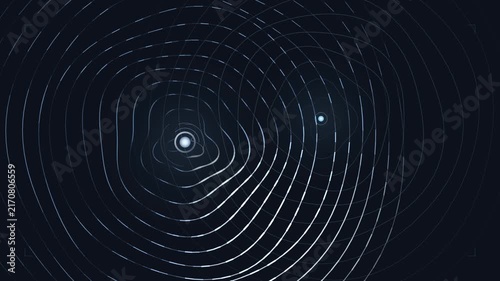 Abstract Physics Simulation of Gravity Waves and Interacting Particles