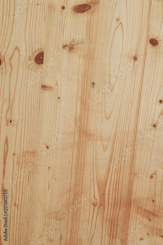 Obraz na plátně Close-up of natural light pine wood texture with prominent grain patterns and knots
