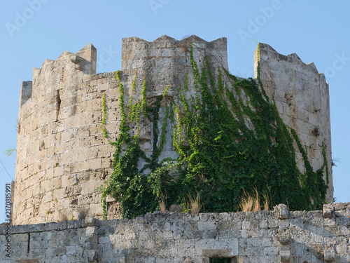 Photography Grand Master's Palace, Rhodes, Medieval Moat, Massive defensive towers, medieval