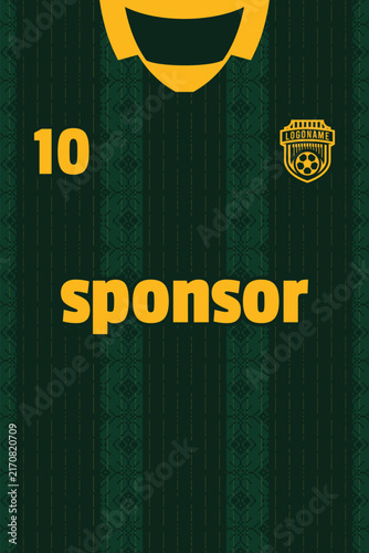 Sports jersey pattern design template
