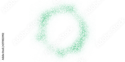 Green Soft Halftone Circle Dot Abstract Vector Background