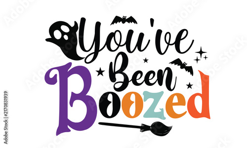 You've Been Boozed Halloween T-Shirt Design