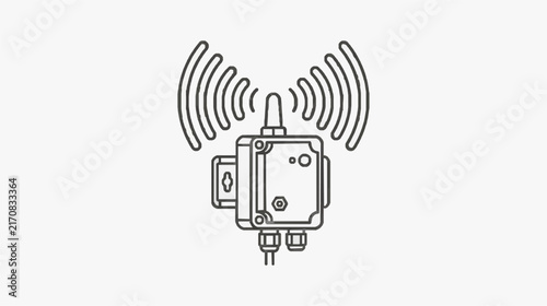 Wireless signal router with antenna emitting network waves