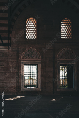 Fotografie The Eski Cami, the Old Mosque built in the 15th century in the center of Edirne,