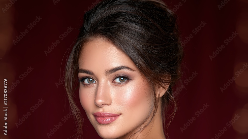 Naklejka premium Stylish Woman with Glowing Skin
