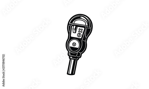 Parking meter vector illustration isolated on white