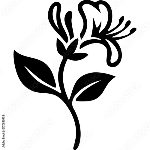 Honeysuckle Flower Glyph Icon