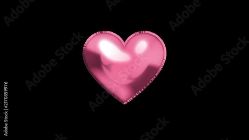 3d heart balloon cartoon animation 
