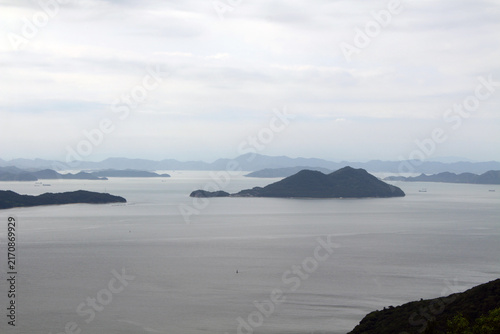 Cuadro en lienzo Elevated Panoramic Seto Inland Sea View from Mount Yashima, Kagawa, Japan 2026