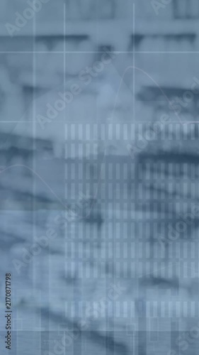 Animation of financial data over supermarket