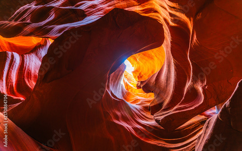 The Upper Antelope Canyon a world-famous slot canyon located in Page, Arizona, on the Navajo Nation.