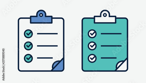 Checklist Clipboard Vector Icons