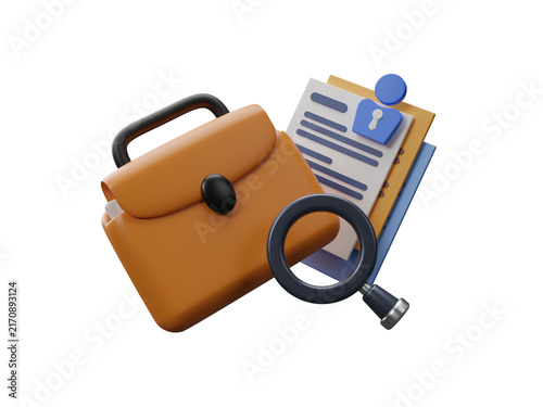 Job interview icon isolated on transparent background. Recruitment, interview, job, management, interview, CV, employee training, career development. Human resource management and hiring. 3d rendering