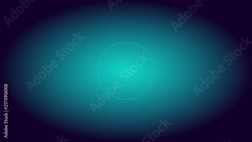 Abstract teal gradient animation 4k background, with glowing pulsing, circle motion