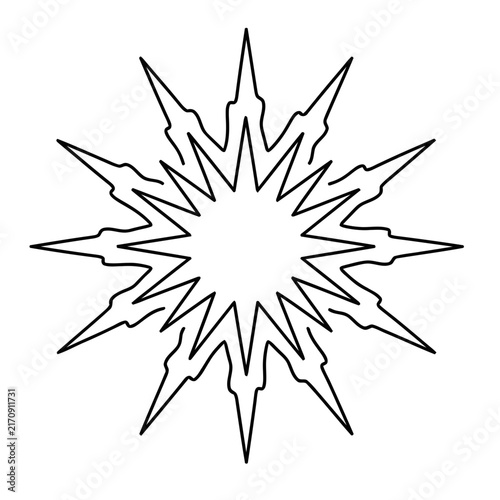 Abstract starburst shape