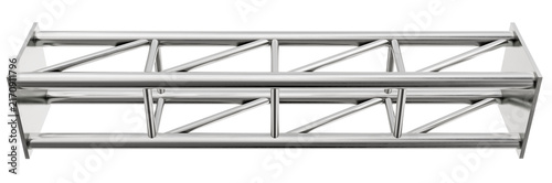 Fotografie 3d realistic render of a durable metallic truss frame segment with diagonal cros