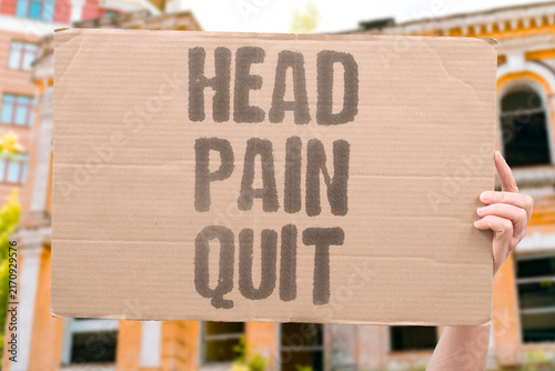 Принти на полотні "Head pain quit" Withdrawal headaches and fatigue upon abrupt cessation