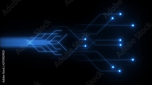 Abstract Digital Dot Line Particle Data black Background – Futuristic Technology and Connectivity motion graphics Concept..