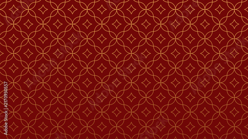 Burgundy and gold quatrefoil geometric pattern for elegant backgrounds