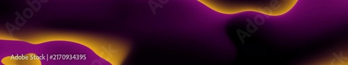 Slow moving liquid waves in purple and orange on dark background. Seamless ultrawide loop motion design