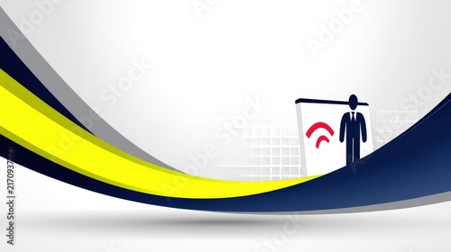 Modern digital marketing concept with graphics and abstract background