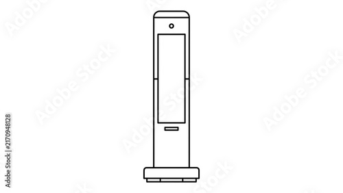 Modern smartphone device on white background.