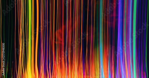 Vertical neon-like stripes of vibrant colors, evoking a sense of energy and light
