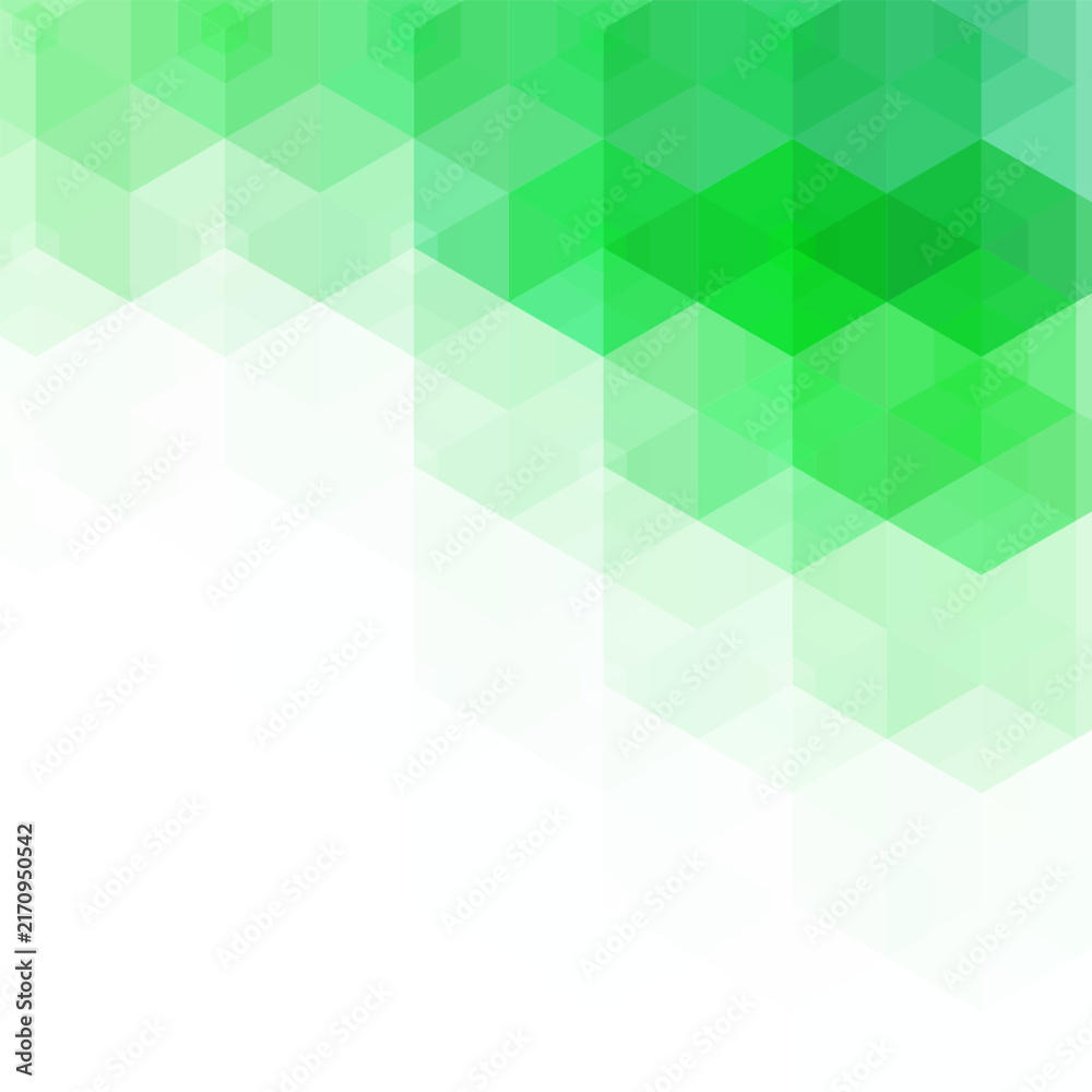 Obraz premium Modern abstract green geometric background with transparent hexagons for your design. eps 10