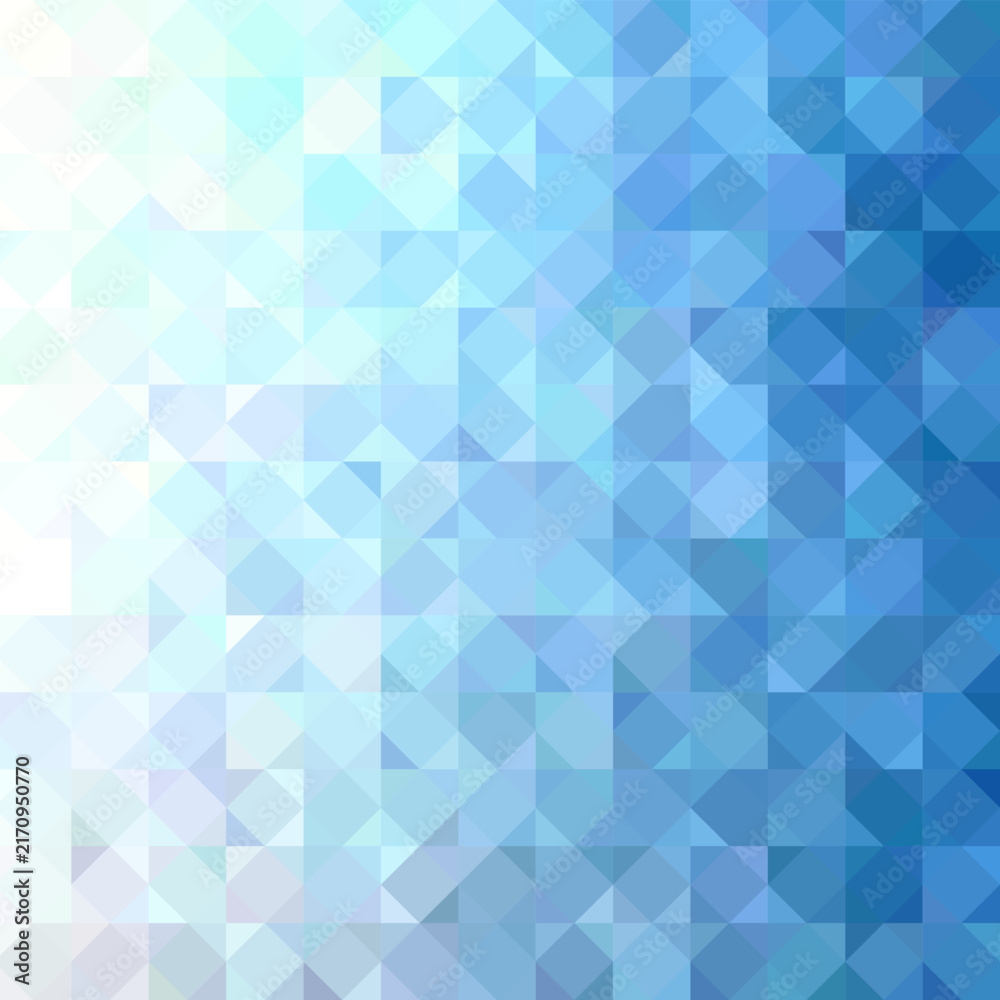 Fototapeta premium Modern abstract blue geometric mosaic background with triangles for your creative design. eps 10